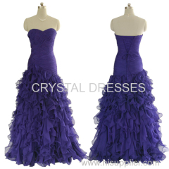 albizia New Style beautiful Purple Sweetheart Floor-length Chiffon Color Wedding Dress for Bridal