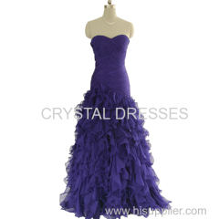 albizia New Style beautiful Purple Sweetheart Floor-length Chiffon Color Wedding Dress for Bridal