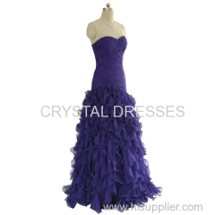 albizia New Style beautiful Purple Sweetheart Floor-length Chiffon Color Wedding Dress for Bridal