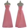 ALBIZIA 2015 New Beautiful Sexy Pink Sweetheart Long Satin Formal cheap Bridesmaid Dresses