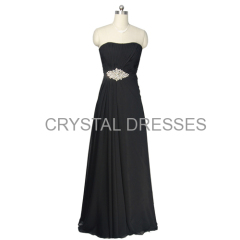 ALBIZIA 2015 new fashuin Black color Strapless Long designer party evening Chiffon Bridesmaid Dresses