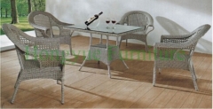 Rattan table chair set for outdoor or living room decorations
