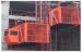 CE / ISO Certified Red Passenger Hoist Elevator 1000kg SS100 / 100 Cage Style