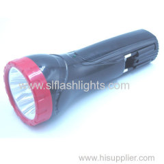 Brazil plug plastic rechargeable LED flashlight