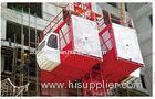 Hot Dipped Zinc / Painted Passenger Hoist 3*1.3*2.7m Material Hoist With Twin Cage