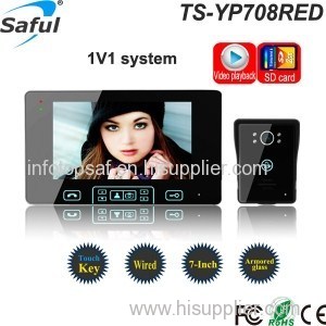 Saful TS-YP708RED 7" Video Door Phone With Recording Function