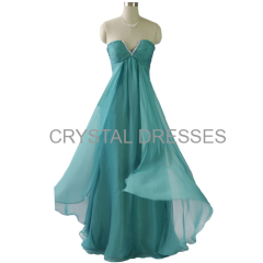 ALBIZIA New Fashion Sweetheart Beading and Pearls Sheath 2015 A-Line Chiffon Prom Dresses
