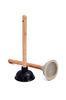 Grey 21inch Varnished Rubber Toilet Plunger For Toilet Cleaning