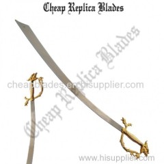 Belly Dance Scimitar Sword with gold handle