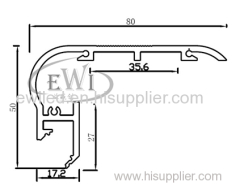 Irregular led profile aluminium for stairs light strip