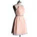 ALBIZIA Beading Pink Spaghetti Chiffon Short cocktail Dresses