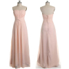 ALBIZIA Sexy Sweetheart A Line Chiffon Long Pink Prom Dresses 2016 Bridesmaid Dress Backless