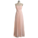 ALBIZIA Sexy Sweetheart A Line Chiffon Long Pink Bridesmaid Dress Backless