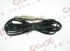 Traditional Black Silicone Microphone Plug Tattoo Clip Cords For Power Supply