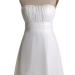 ALBIZIA Ivory Pleated Strapless A-Line Layered Short Homecoming/Cocktail Dress