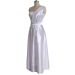 ALBIZIA White A-Line Pleated One-Shoulder Elastic satin long Evening Prom Dress