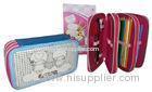 Sky Pattern 3 Zip Pencil Case Triple Pocket Bag With Stationery Filling