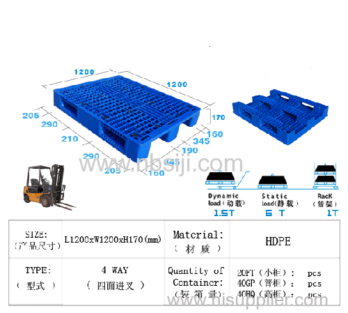 CHINA PLASTIC TRAY WITH STEEL TUBE 1200 X 1200 X 170MM