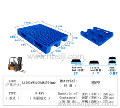 NESTABLE PLASTIC PALLET WITH STEEL TUBE