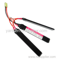 Airsoft Gun Battery Pack 11.1V 1500mAh RC LiPo Battery Pack with 3*6.5*20*125mm Size