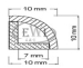 IP65 90 degree corner aluminum angle led profile for kitchen or washroom light