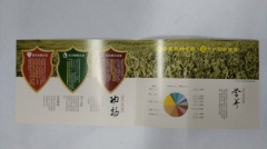 Gold printed cover saddle stitched softback brochure printing for Yiling wine company