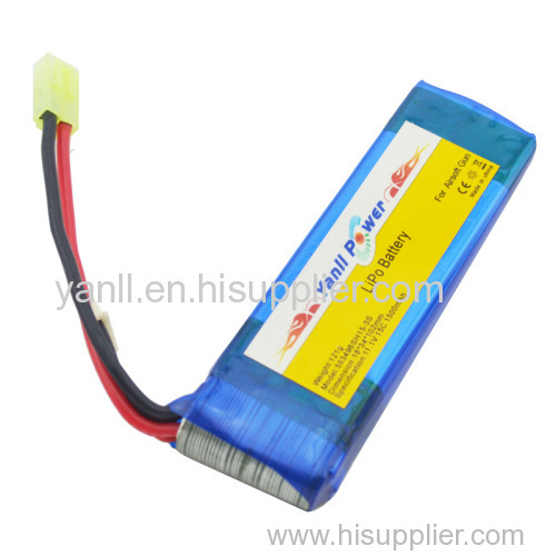 Airsoft Gun Battery Pack 11.1V 1500mAh 15C RC LiPo Battery Pack for RC Hobby