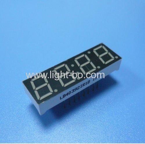 Common anode  Ultra red Four Digit 0.39inch 7 segment led display for temperature humidity indicator 
