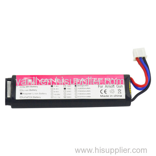 Airsoft Gun Battery Pack 7.4V 850mAh 15C RC LiPo Battery for Airsoft Gun