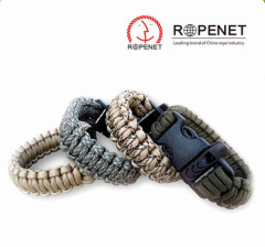 Hot Sale 4-8mm 550 Lbs Paracord Survival Bracelet Manufacture Made of Nylon Rope