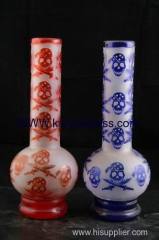 Sandblasted soft glass smoking water pipes