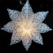 New pattern design Christmas white pendant plastic star lamp wholesale