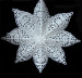 New pattern design Christmas white pendant plastic star lamp wholesale