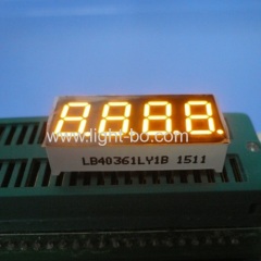 Super yellow 5 digit 0.36 inch common cathode 7 segment led display for Instrument Panels