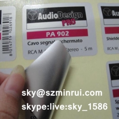 Matte Silver Waterproof Adhesive Labels Permanent Adhesive Polyester Label Stickers