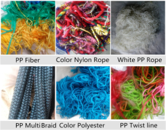 100 Tons Nylon / Pet Polyester / PP / PVC Polypropylene / Shoddy / Jute Fiber Yarn Rope Waste for Sale with Low P