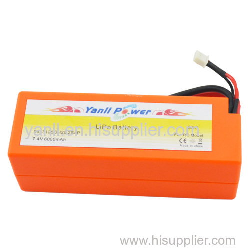 RC LiPo Car Battery Pack 2S2P 7.4V 6000mAh 70C RC Car Battery Pack