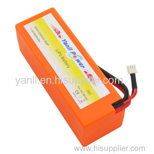 RC LiPo Car Battery Pack 2S2P 7.4V 6000mAh 70C RC Car Battery Pack