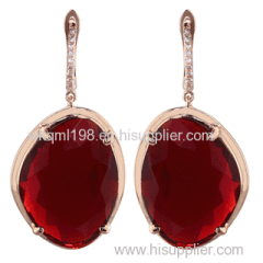 2015 Manli low price and top quality Natural red latest Earrings design for women