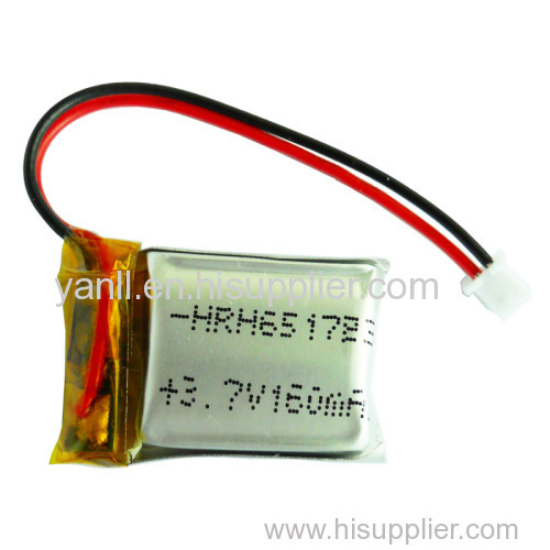 RC LiPo Battery Pack 3.7V 160mAh 15C RC LiPo Battery for RC Mini Airplane