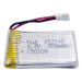 RC LiPo Battery Pack 3.7V 660mAh 15C RC LiPo Battery for RC Four Axis Flyers