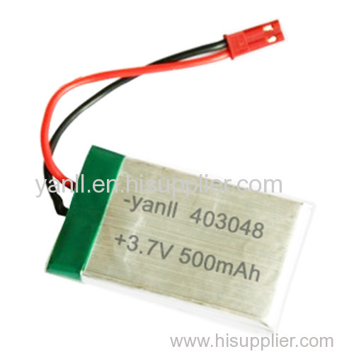 RC LiPo Battery Pack  3.7V 500mAh Rechargeable LiPo Battery Pack