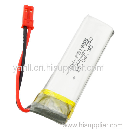 RC LiPo Battery Pack 3.7V 550mAh 15C Rechargeable LiPo Battery Pack