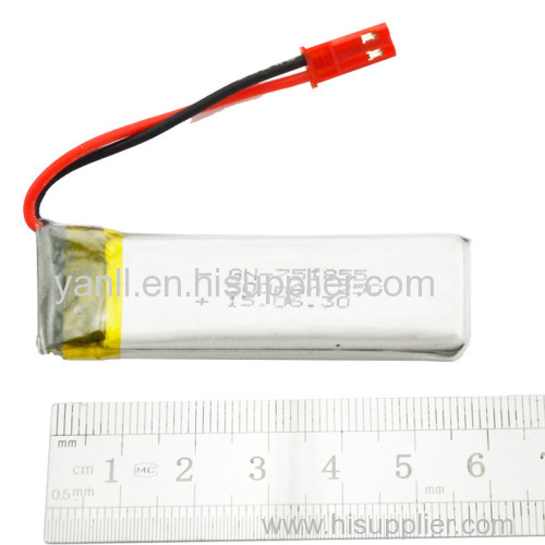 RC LiPo Battery Pack 3.7V 550mAh 15C Rechargeable LiPo Battery Pack