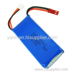 RC LiPo Battery Pack 7.4V 1200mAh 30C RC LiPo Battery for Mini Four Axis Flyer