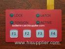 Custom made Red Plastic Membrane Switch Overlay 200HZ - 1500HZ