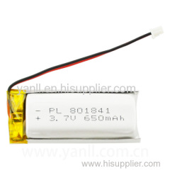 Rechargeable LiPo Battery Pack with PCM 3.7V 650mAh LiPo Battery Pack for Digital Products