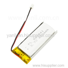 Rechargeable LiPo Battery Pack with PCM 3.7V 650mAh LiPo Battery Pack for Digital Products