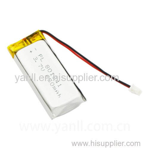 Rechargeable LiPo Battery Pack with PCM 3.7V 650mAh LiPo Battery Pack for Digital Products