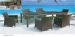 Outdoor patio black rattan wicker dining set furniture